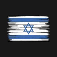 Bürste der israelischen Flagge. Nationalflagge vektor