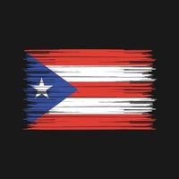 puerto-rico-flaggenpinsel. Nationalflagge vektor