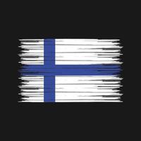 finlands flaggborste. National flagga vektor