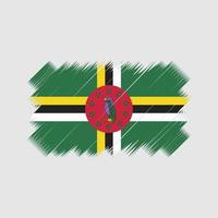 dominica flagga borste vektor. National flagga vektor