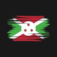 burundis flagga penseldrag. National flagga vektor