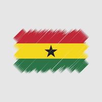 ghana flag pinselvektor. Nationalflagge vektor