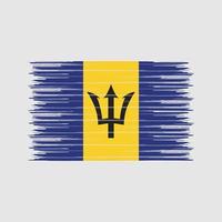 Barbados flagga borste. National flagga vektor