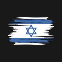 penseldrag för Israels flagga. National flagga vektor