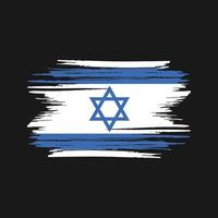 Pinselstriche der israelischen Flagge. Nationalflagge vektor