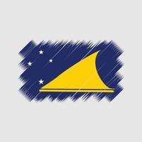 tokelau flag pinselvektor. Nationalflagge vektor