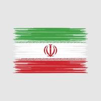 Pinsel mit iranischer Flagge. Nationalflagge vektor