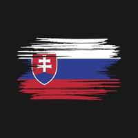 Pinselstriche der slowakischen Flagge. Nationalflagge vektor