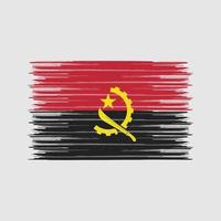 Angola-Flagge-Pinsel. Nationalflagge vektor