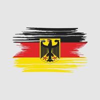 deutschland flagge pinselstriche. Nationalflagge vektor