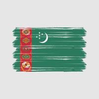 turkmenistan flagga vektor. National flagga vektor