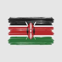 Kenia-Flaggenvektor. Nationalflagge vektor