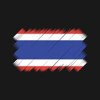 thailand flag pinselvektor. Nationalflagge vektor