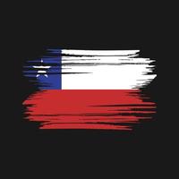Pinselstriche der chilenischen Flagge. Nationalflagge vektor
