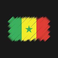 senegal flagga borste vektor. National flagga vektor