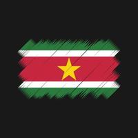 surinam flagga borste vektor. National flagga vektor