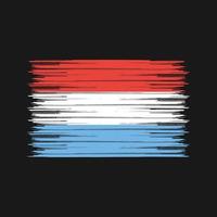 luxembourg flagga borste. National flagga vektor
