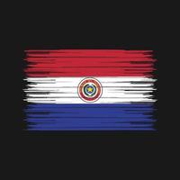 paraguays flagga borste. National flagga vektor