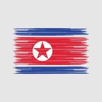 Bürste der Nordkorea-Flagge. Nationalflagge vektor