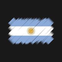 Pinselvektor der argentinischen Flagge. Nationalflagge vektor