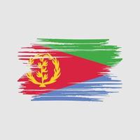 eritrea flag pinselstriche. Nationalflagge vektor