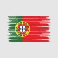 Bürste der portugiesischen Flagge. Nationalflagge vektor