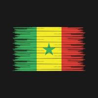 Senegal-Flagge-Pinsel. Nationalflagge vektor