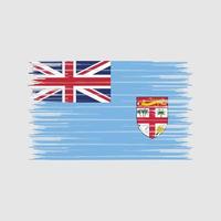 Pinsel mit Fidschi-Flagge. Nationalflagge vektor