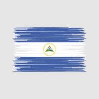 Nicaragua-Flaggenbürste. Nationalflagge vektor