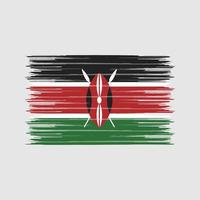 kenya flaggborste. National flagga vektor