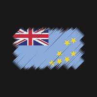 Pinselvektor mit Tuvalu-Flagge. Nationalflagge vektor