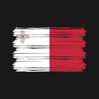 Malta-Flaggenvektor. Nationalflagge vektor