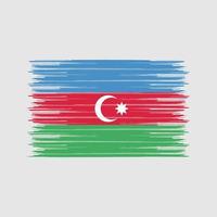 Flaggenbürste Aserbaidschans. Nationalflagge vektor
