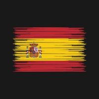 spaniens flagga borste. National flagga vektor