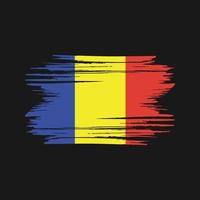 Pinselstriche der rumänischen Flagge. Nationalflagge vektor