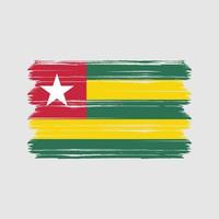 Togo-Flaggenvektor. Nationalflagge vektor