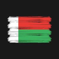 Madagaskar-Flaggenvektor. Nationalflagge vektor