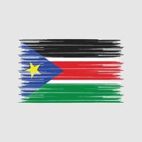 södra sudan flaggborste. National flagga vektor