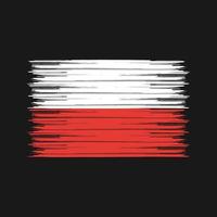 polska flaggan borste. National flagga vektor