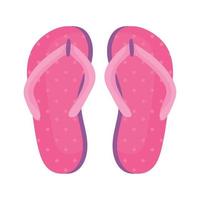 rosa flip flops ikon vektor