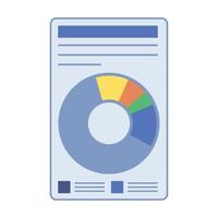 Statistikkuchen auf der Webseite vektor