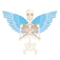 Skelett mit Flügeln vektor
