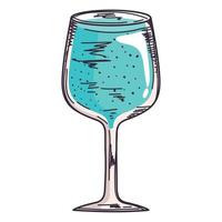 blauer Cocktailbecher