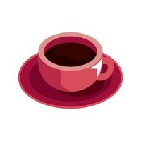 kaffe kopp dryck isometrisk vektor