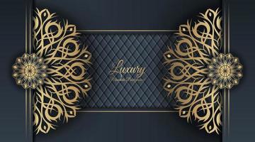 arabeske luxushintergrund runde golddekoration vektor