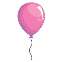 rosa ballong helium flyta vektor