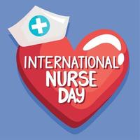 Poster zum Internationalen Tag der Krankenschwester vektor