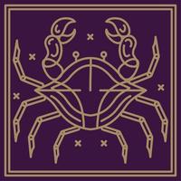 Krebs Astrologie Sternzeichen Symbol vektor