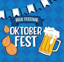 oktober fest text kort vektor