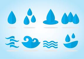 Vattenblå ikoner vektor